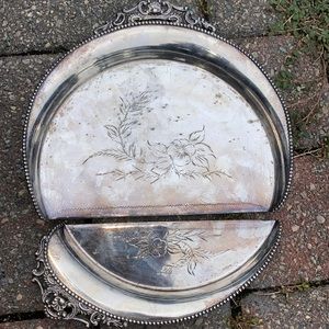 Quadruple silver plate Crumbs tray NY Vintage